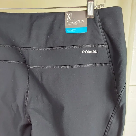 New Women XL Columbia Omni-Shell Lined Sleek Black Leggings with Side Pocket - Picture 5 of 16